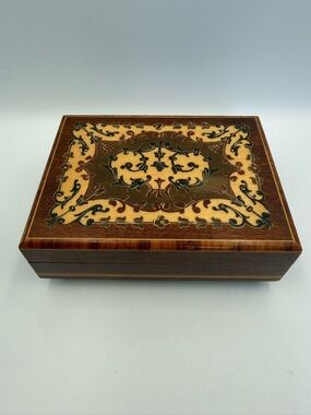 VTG Reuge Sorrento Music Box Italian Inlaid Wood Swiss Movement Lara's Theme